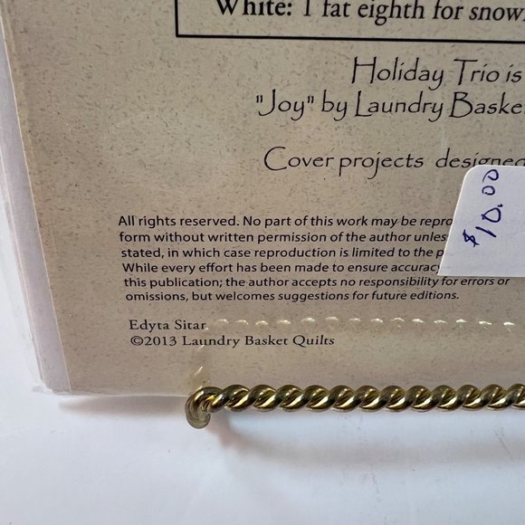 Laundry Basket Quilts Holiday Trio Pattern Table Runner Stockings Ornament - Picture 8 of 8